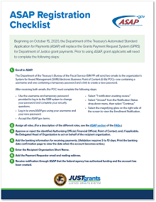 ASAP Registration Checklist
